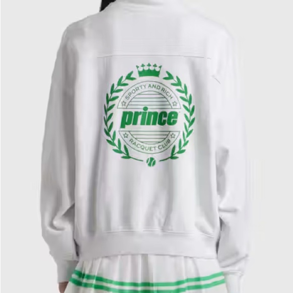 Sporty & Rich Prince Quarter Zip Sweater NWOT